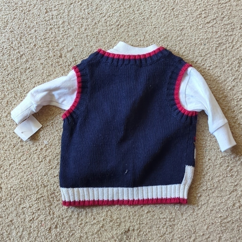 New with Tags Great Guy Vintage Snowman Sweater Vest & Long Sleeve Shirt Sz 3-6 - Picture 5 of 5